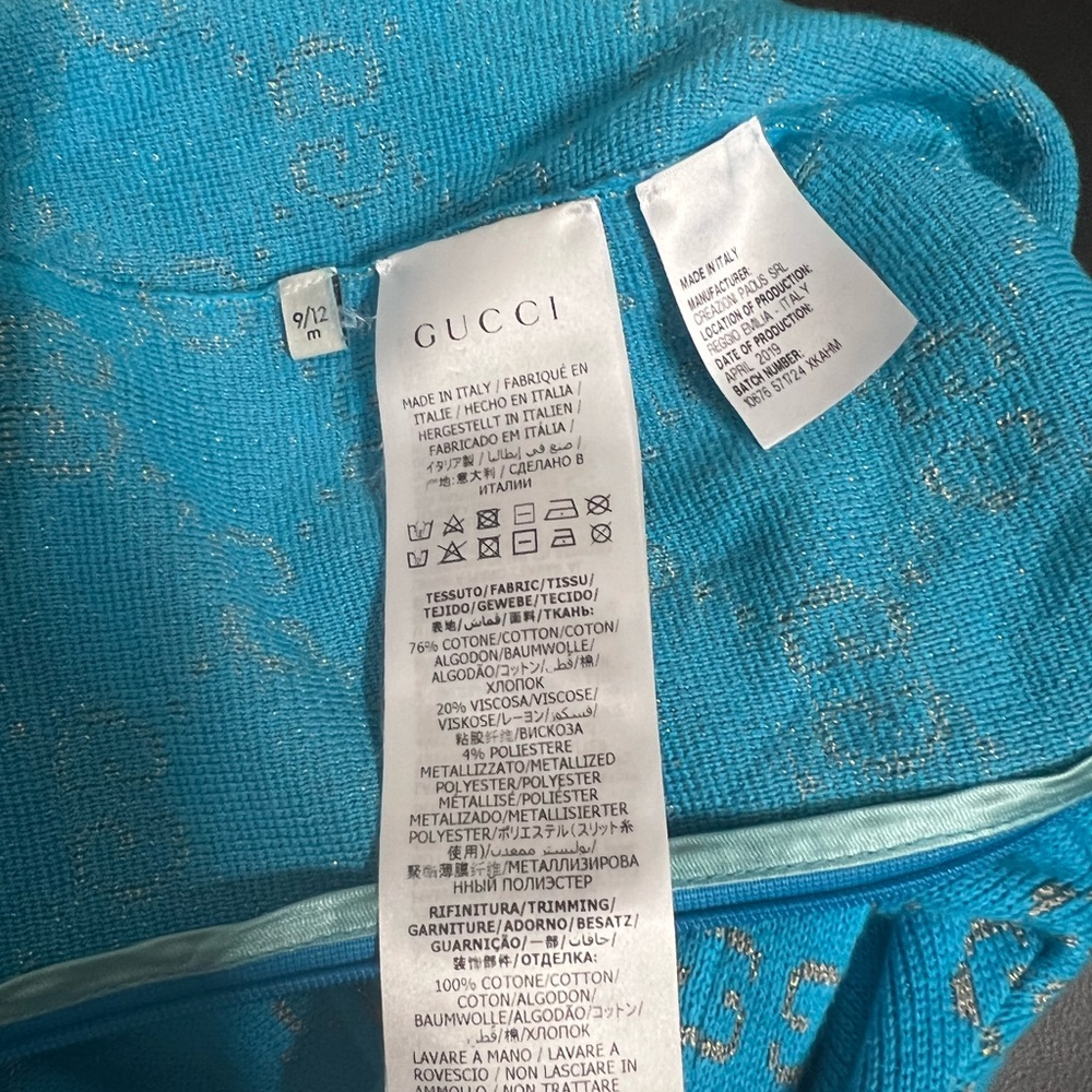 GUCCI ONESIE there was damage, but I it been fixed - Picture 7 of 12
